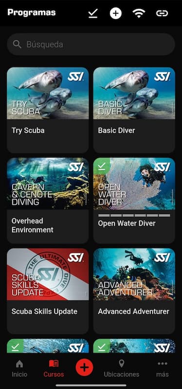 PADI o SSI app